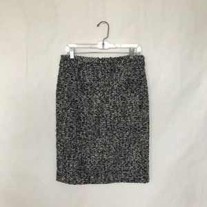 J. Crew Fully Lined Wool Blend Pencil Skirt Black/Gray/White Size 6